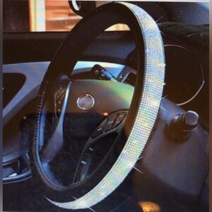 Steering wheel cover bling bling rhinestones/crystals, 14 1/2” Diameter